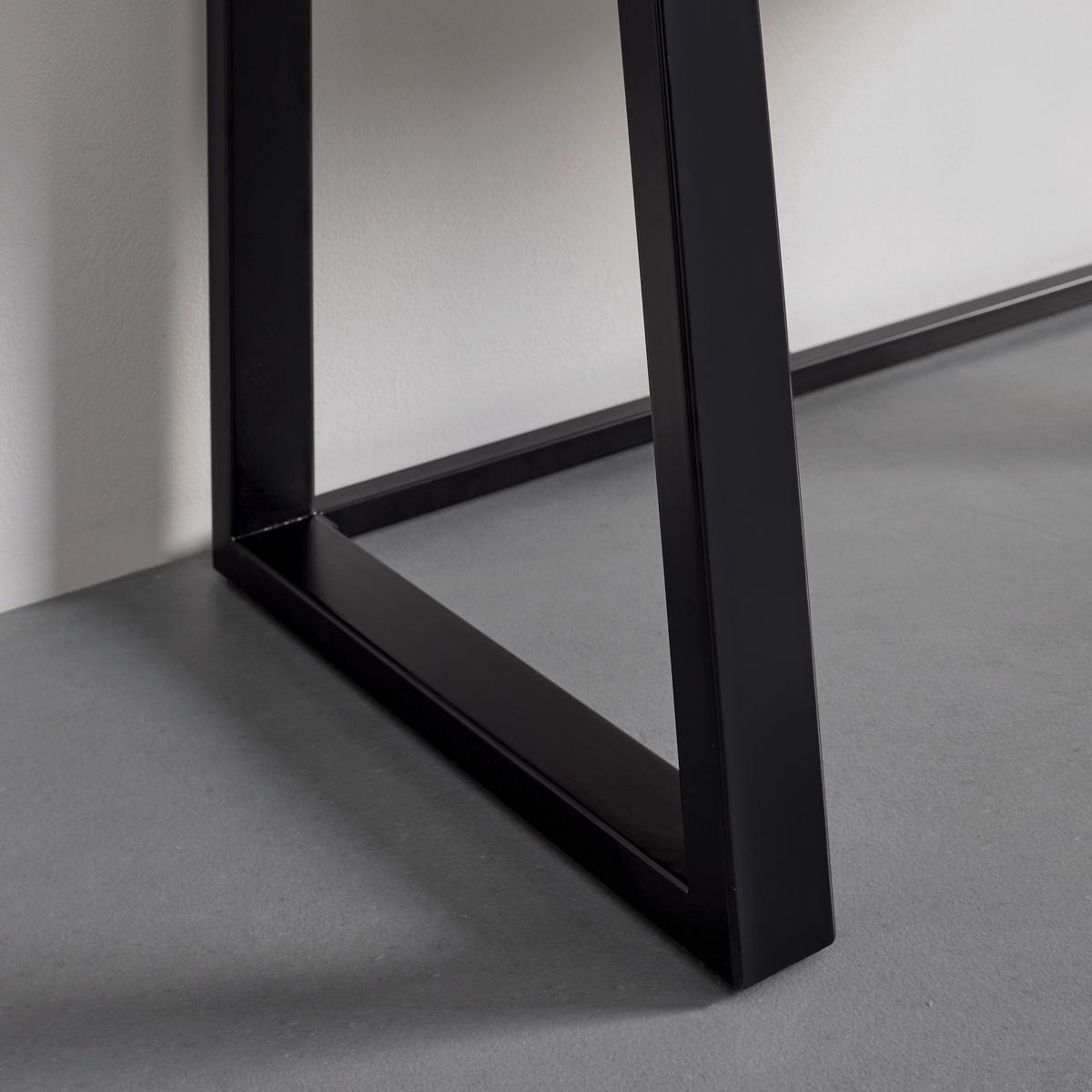 Regal Juno Eichenfarben/ Schwarz Echtholz ca. 90x200 cm - Eichefarben/Schwarz, MODERN, Holz/Metall (90/200/40cm) - Bessagi Home