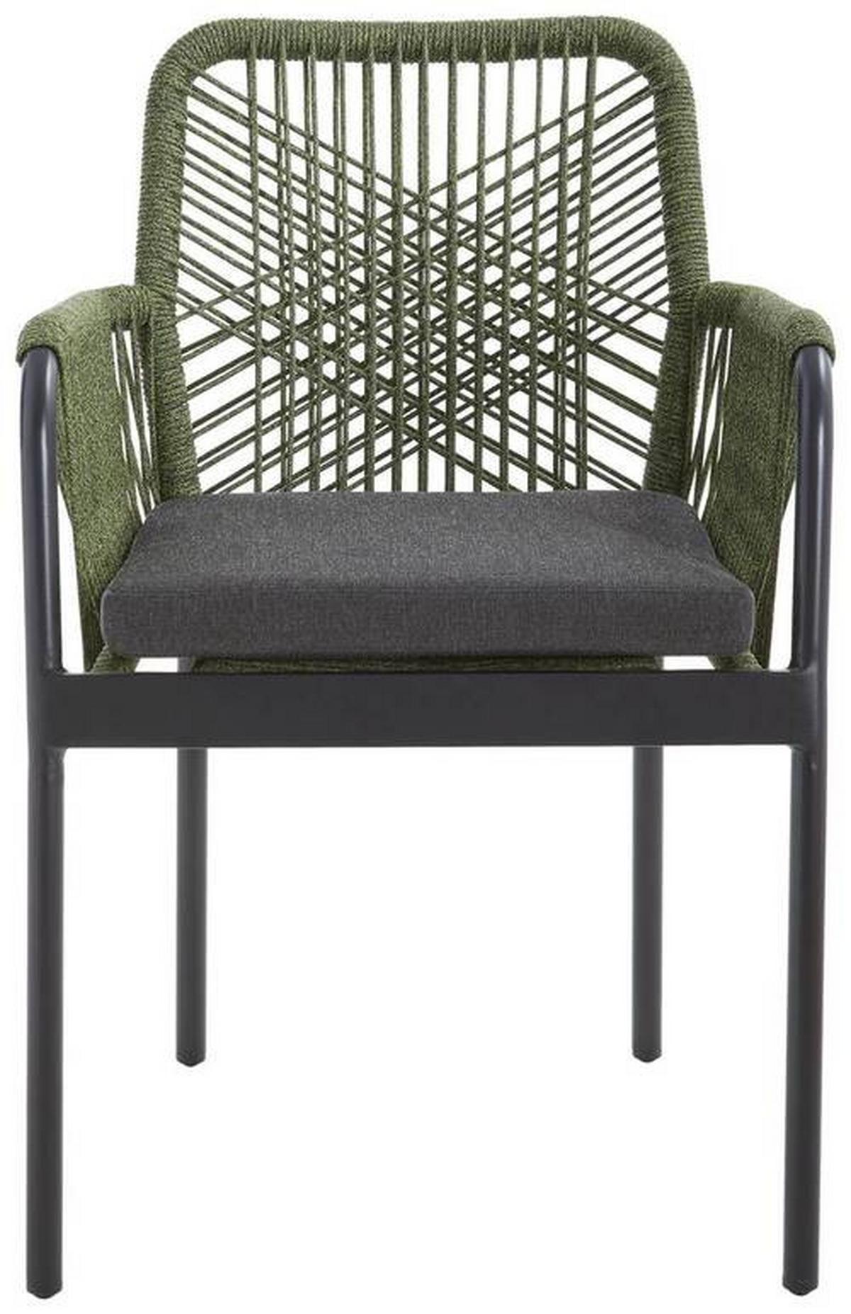 FOTEL OGRODOWY HELA - zielony/czarny, Design, metal/tkanina (57/89/60cm) - Mömax