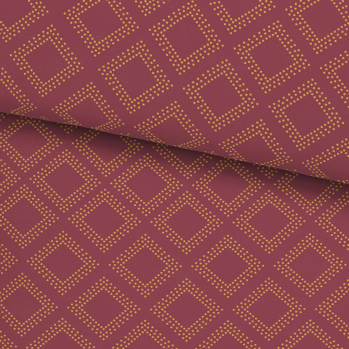 Bettwäsche Ornament Ca. 160x210cm - Gelb/Weinrot, Lifestyle, Textil (160/210cm) - Modern Living
