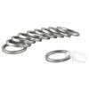 Ringset für Rillcube in Edelstahlfarben 10 Stk. - Edelstahlfarben/Messingfarben, Metall (16cm) - Modern Living
