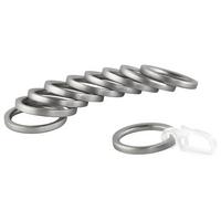 Ringset für Rillcube in Edelstahlfarben 10 Stk. - Edelstahlfarben/Messingfarben, Metall (16cm) - Modern Living