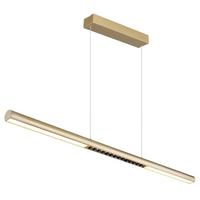 LED-HÄNGELEUCHTE 17018G  CODY - Transparent/Goldfarben, Design, Kunststoff/Metall (120/8/150cm) - Globo