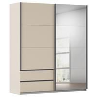Schwebetürenschrank Elara Champagnerfarben - Champagner/Grau, Konventionell, Holzwerkstoff/Metall (181/210/62cm) - Premium Living