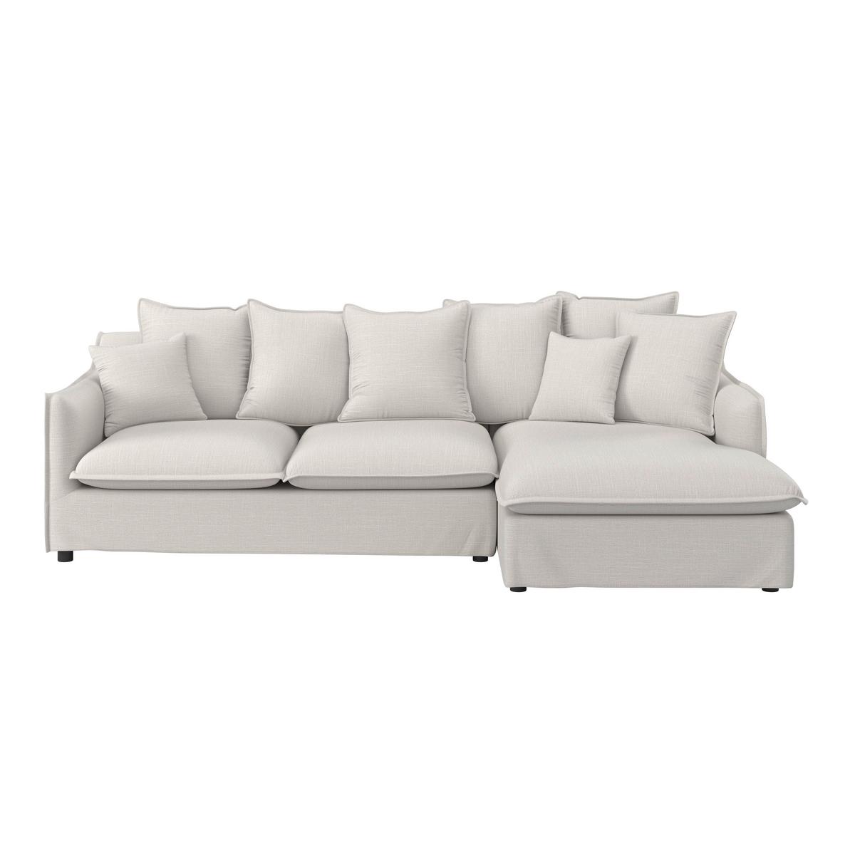 Sarokkanapé Elia - natúr, Modern, textil/fa (265/84/158cm) - Bessagi Home