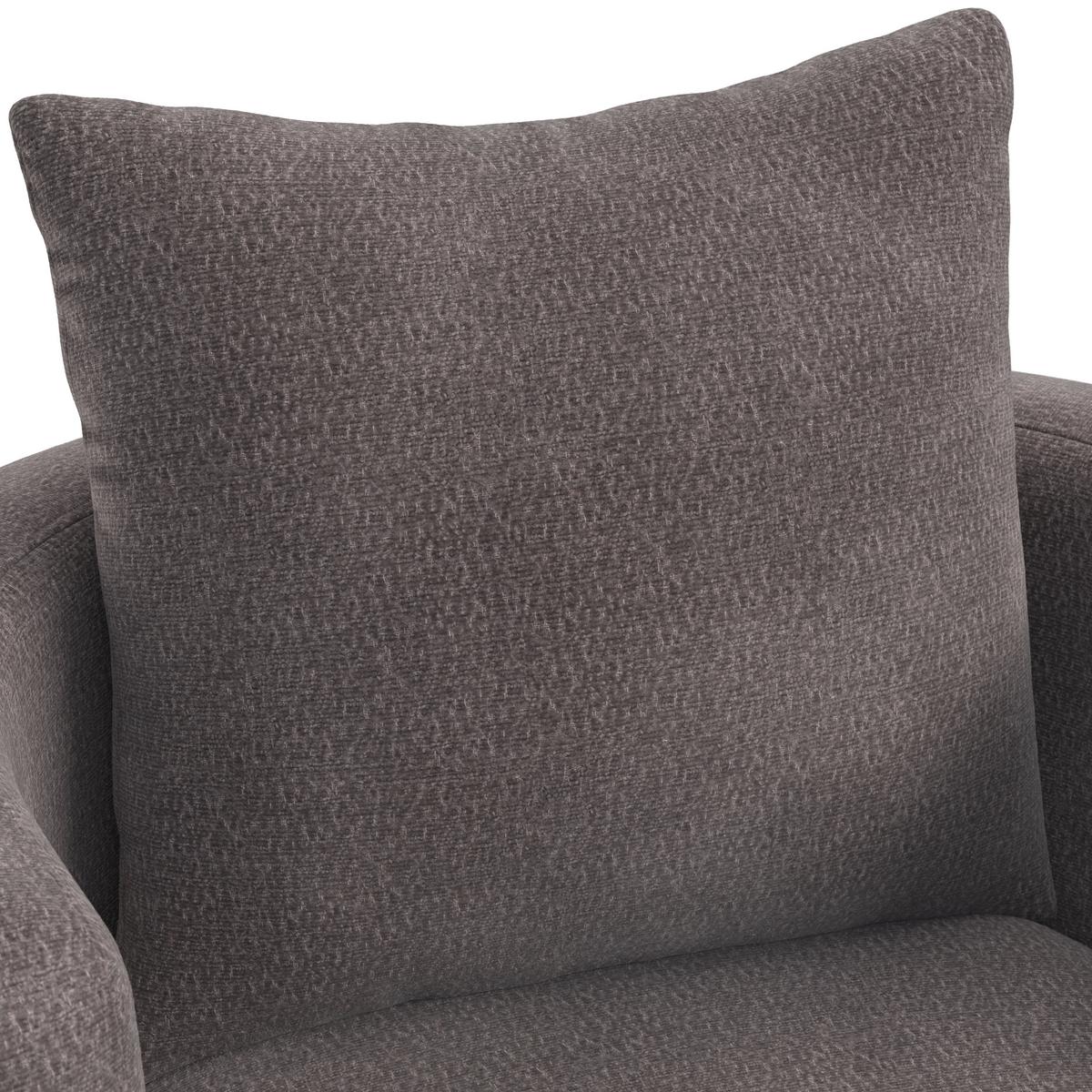 Počivalnik Marieta, Rjava, Vrtljiv - črna/rjava, Moderno, kovina/tekstil (77/81/77cm) - Bessagi Home