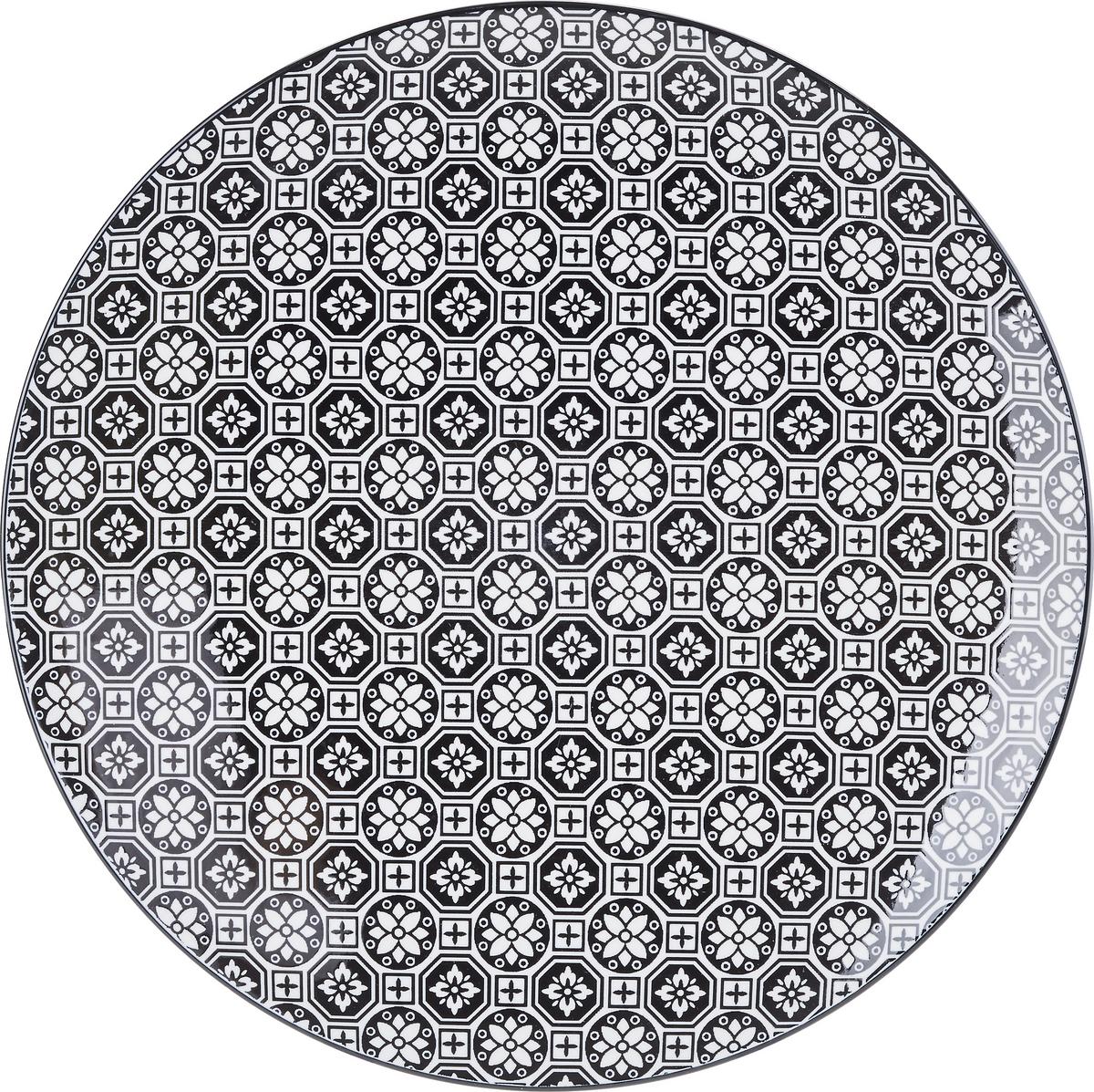 Lapostányér Shiva - fekete/fehér, Lifestyle, kerámia (26/2,5cm) - Modern Living