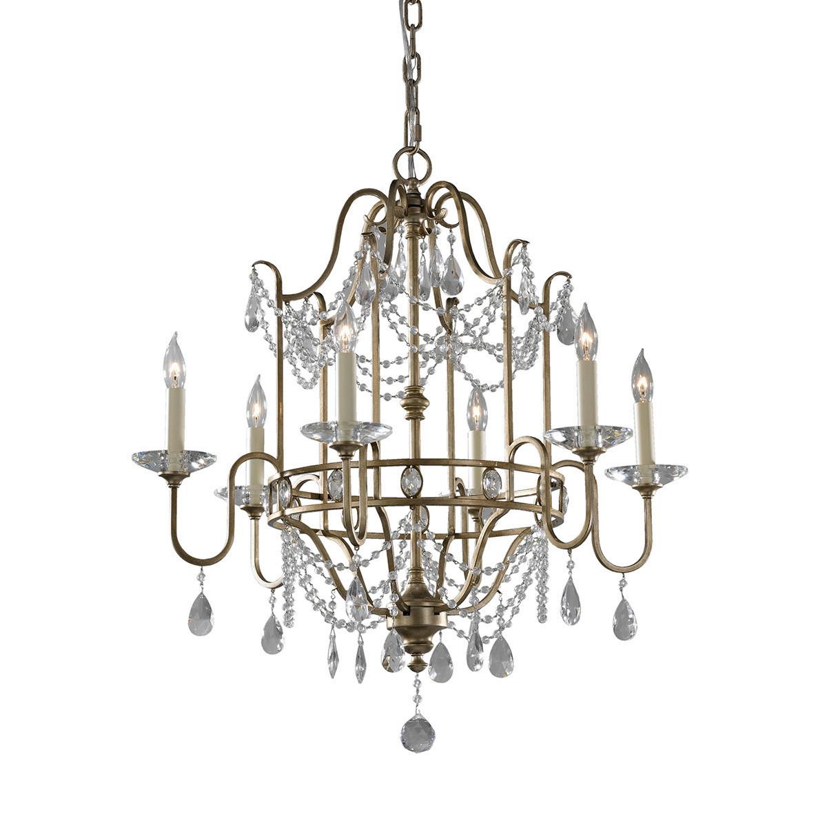 Luster Gianna Fe-Gianna6 - srebrne boje, Basics, staklo/metal (66.7/85cm) - Elstead Lighting