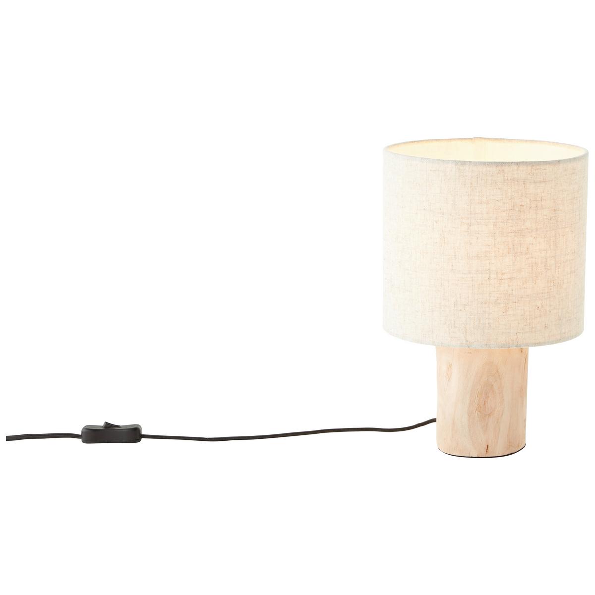 Tischleuchte Pia Naturfarben max. 40 Watt - Naturfarben, Natur, Holz/Textil (20/30cm) - Brilliant