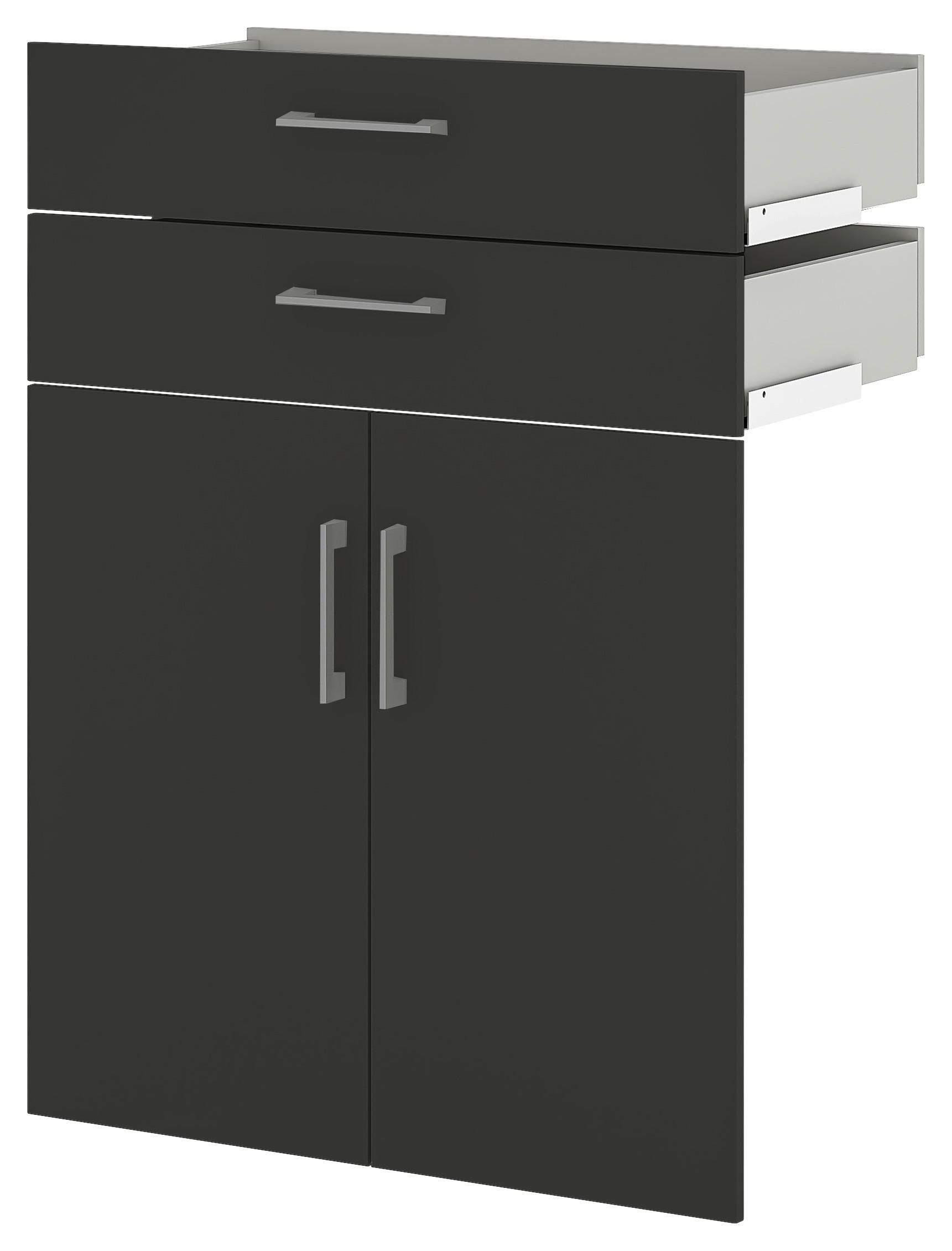 Türenset Big Profi Office - Anthrazit/Alufarben, Modern, Holzwerkstoff/Metall (77/104/40cm) - Mömax