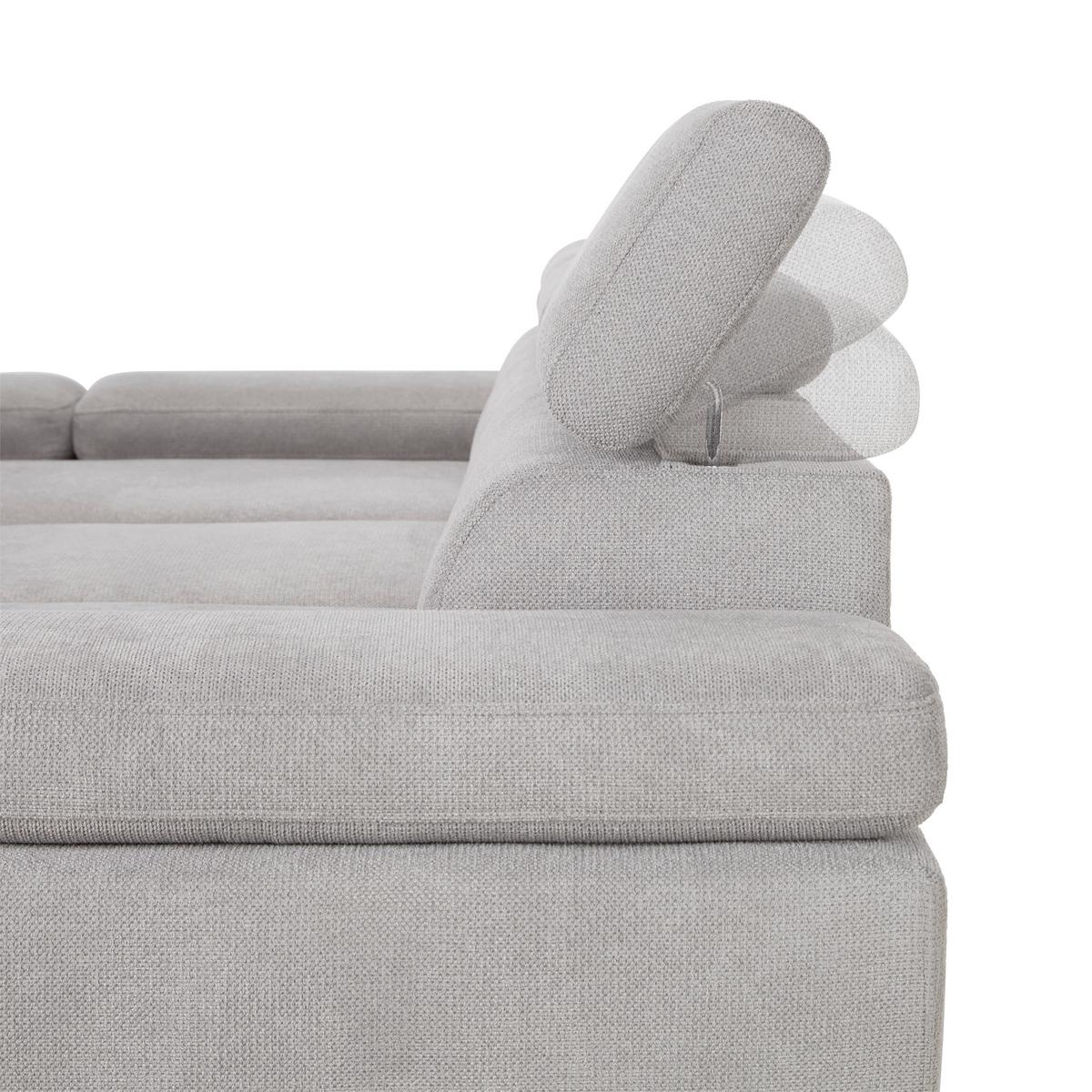 Kutna Garnitura Molina Mini - svijetlo siva/crna, Moderno, drvni materijal/drvo (189/277cm) - Mömax