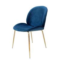 Szék Szett 7zvks - sárgarézszínű/kék, Modern, műanyag/fém (47/90/59cm) - Kayoom