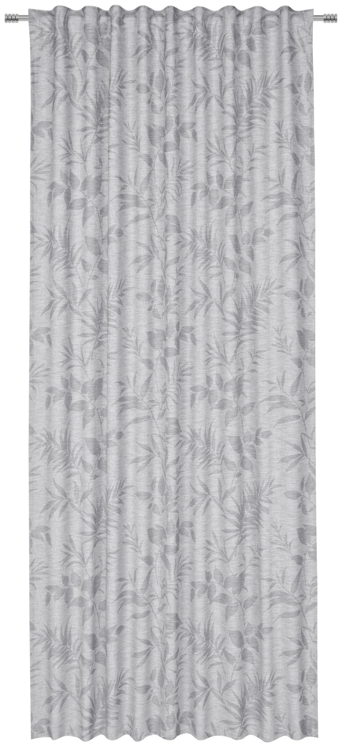 ZASŁONA GOTOWA LA PALMA - szary, Konventionell, tkanina (140/245cm) - Esposa