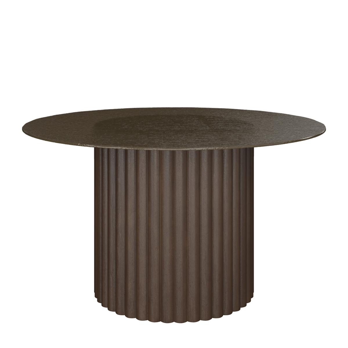 Couchtisch Zelia Braun/Walnussfarben MDF - Walnussfarben/Braun, MODERN, Glas/Holz (80/45/80cm) - Bessagi Home