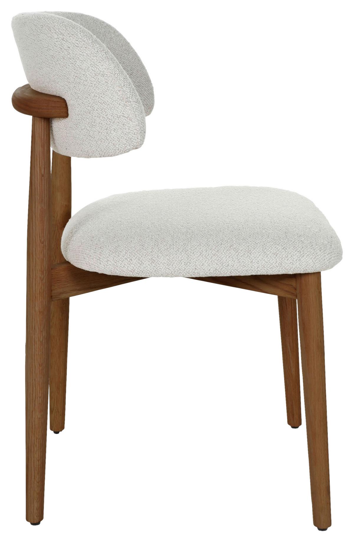 KRZESŁO FLOYD - beżowy/kolor orzechowy, Modern, drewno/tkanina (49/79/51cm) - Livetastic