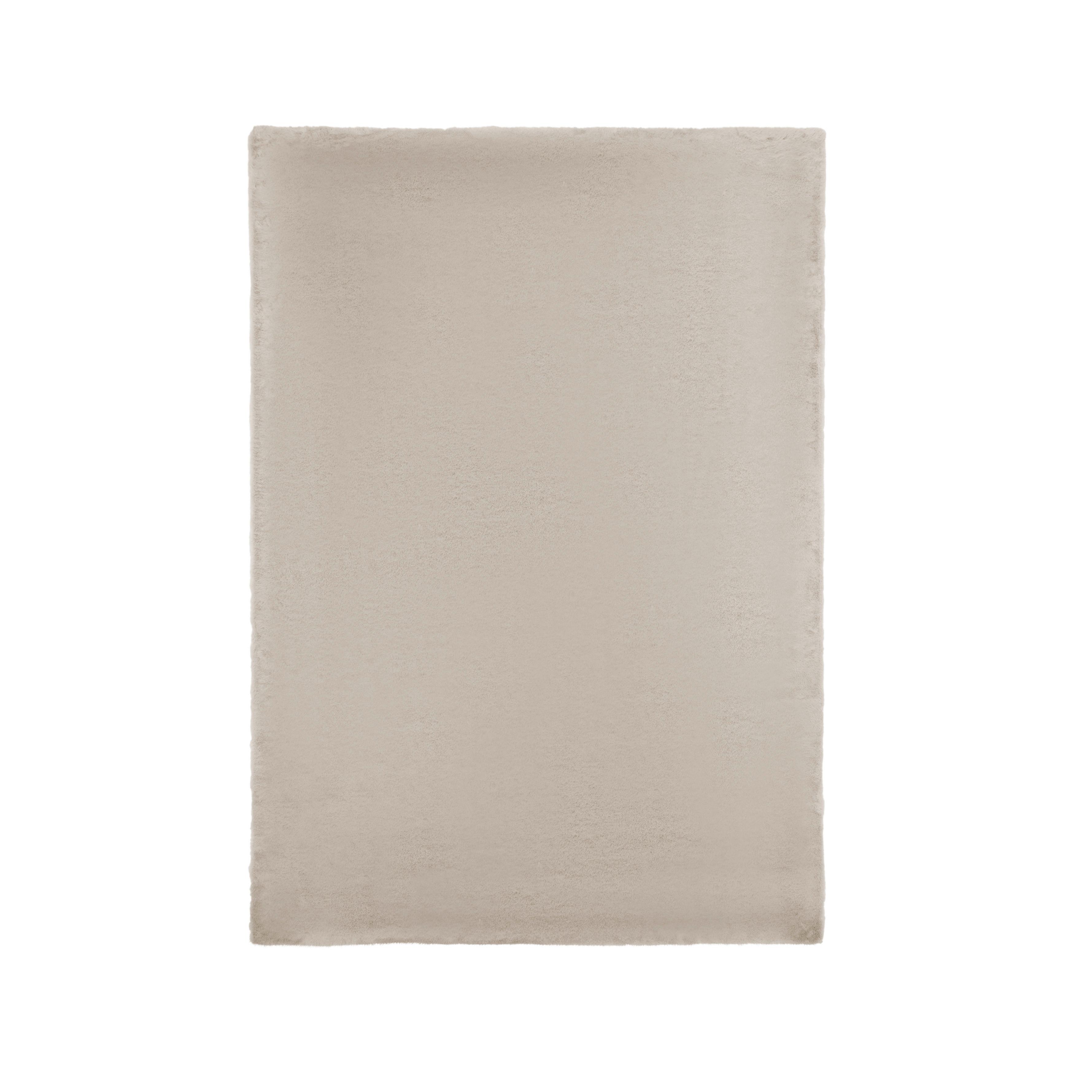 Kunstfell Caroline 2 in Marineblau ca. 120x160cm - Hellgrau, KONVENTIONELL, Textil (120/160cm) - Mömax