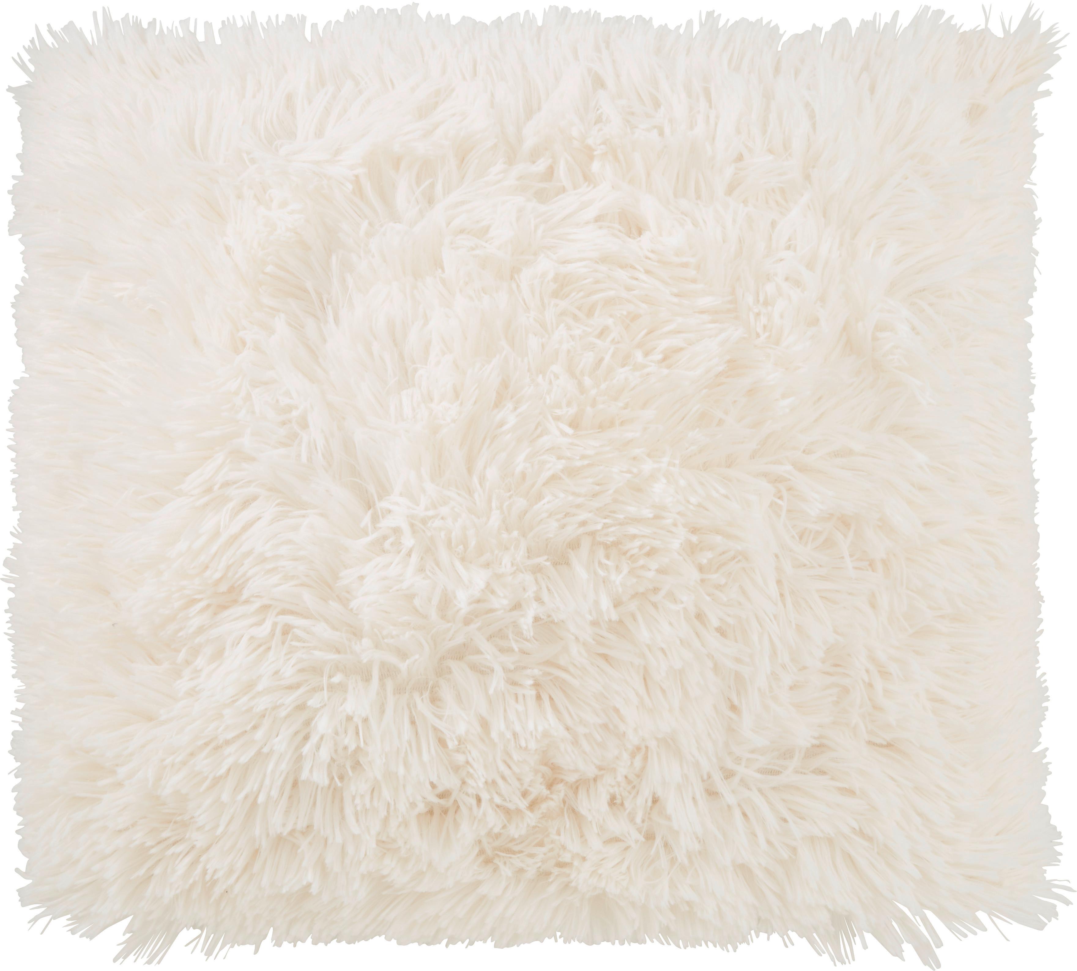 Zierkissen Fluffy in Weiss ca. 45x45cm - Weiss, Textil (45/45cm) - Modern Living
