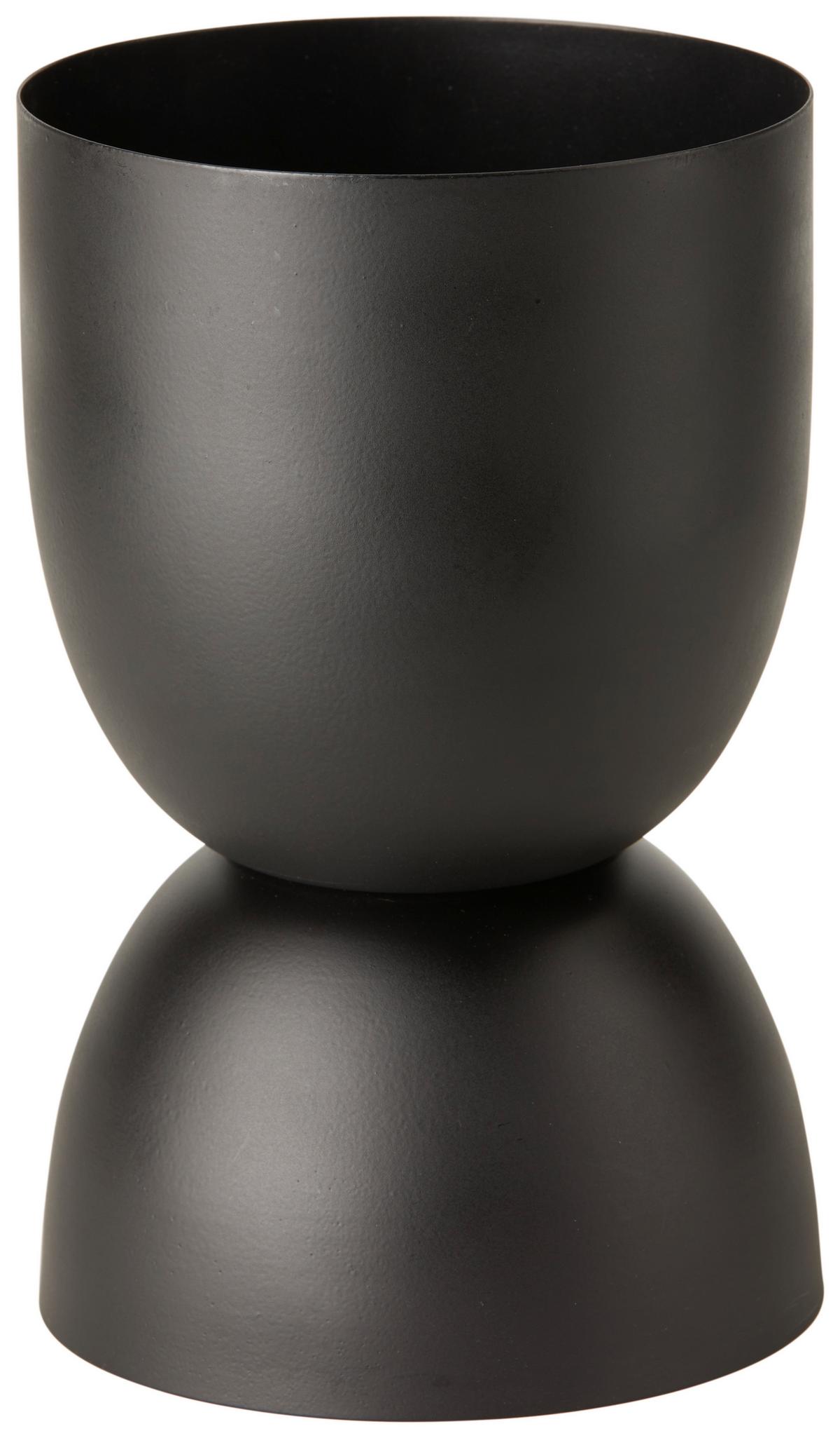 Kaspó Cela I - fekete, Basics, fém (14/22cm) - Modern Living