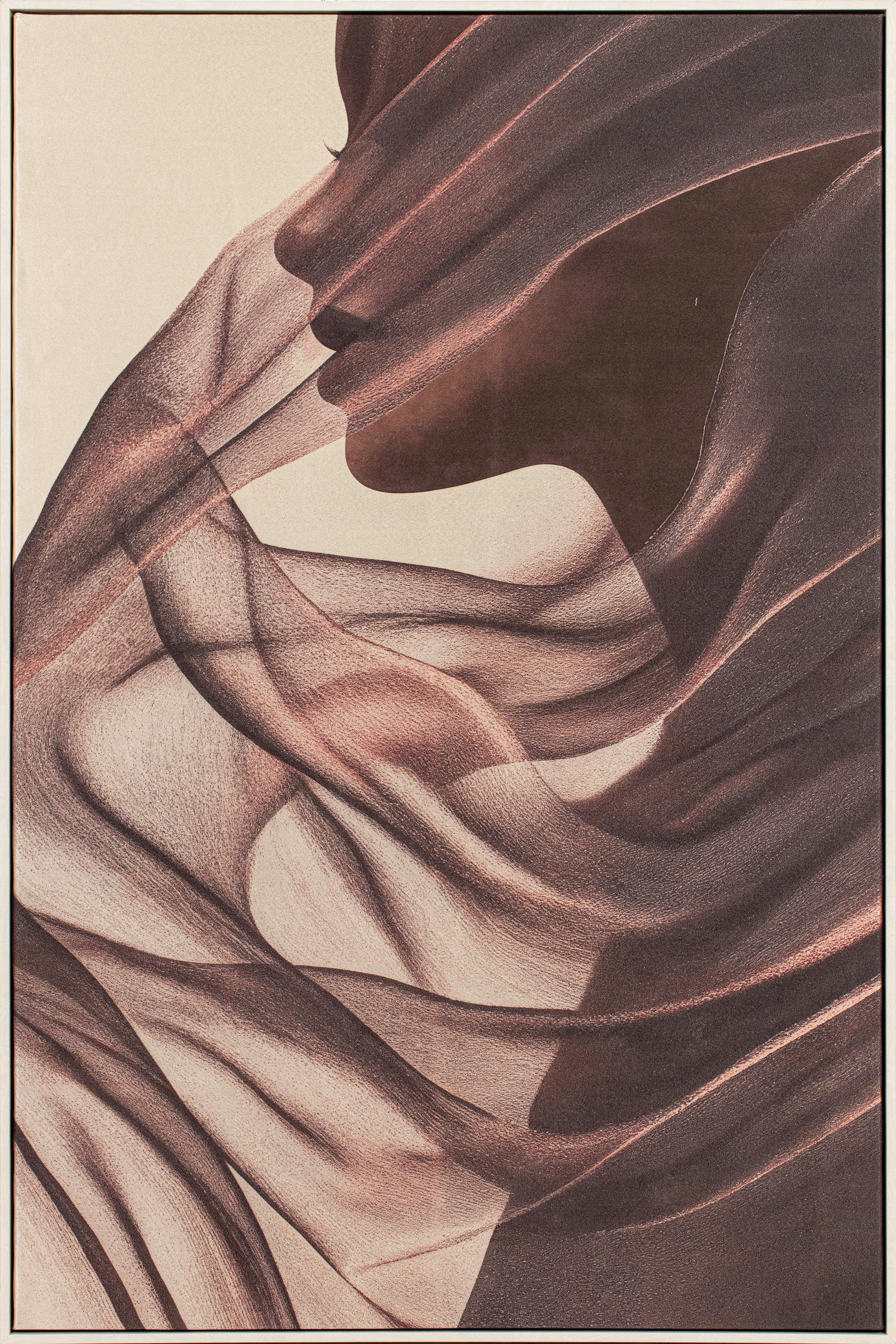 Slika S Okvirom Breath 80x120cm - višebojno/bež, Moderno, drvni materijal/tekstil (80/120/3,8cm) - Mömax