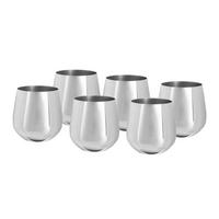 Set Kozarcev Water, 6-Delni - srebrne barve, Trend, kovina (9,6cm) - Echtwerk