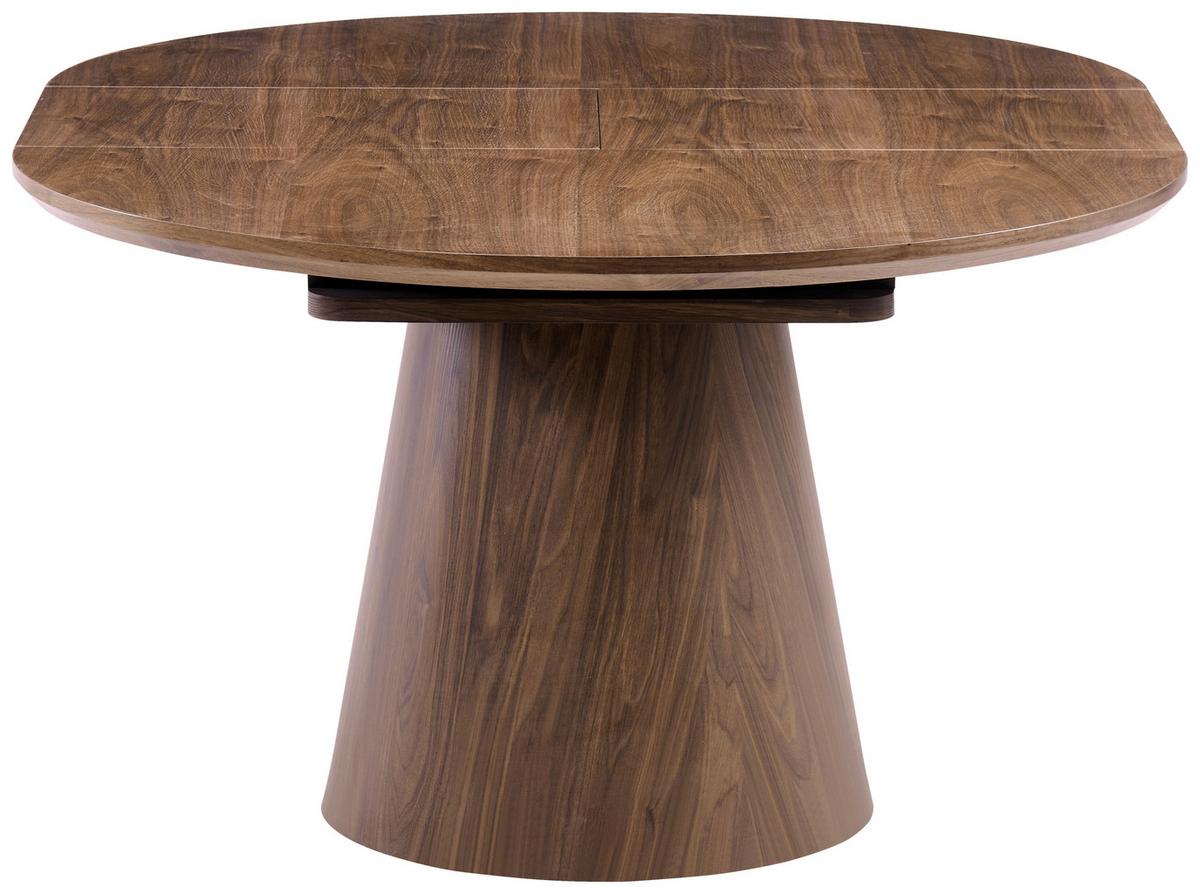 Raztegljiva Miza Sundsvall, Barva Oreha, 120-160x120 - barva oreha, Moderno, leseni material/les (120-160/120/76cm) - P & B