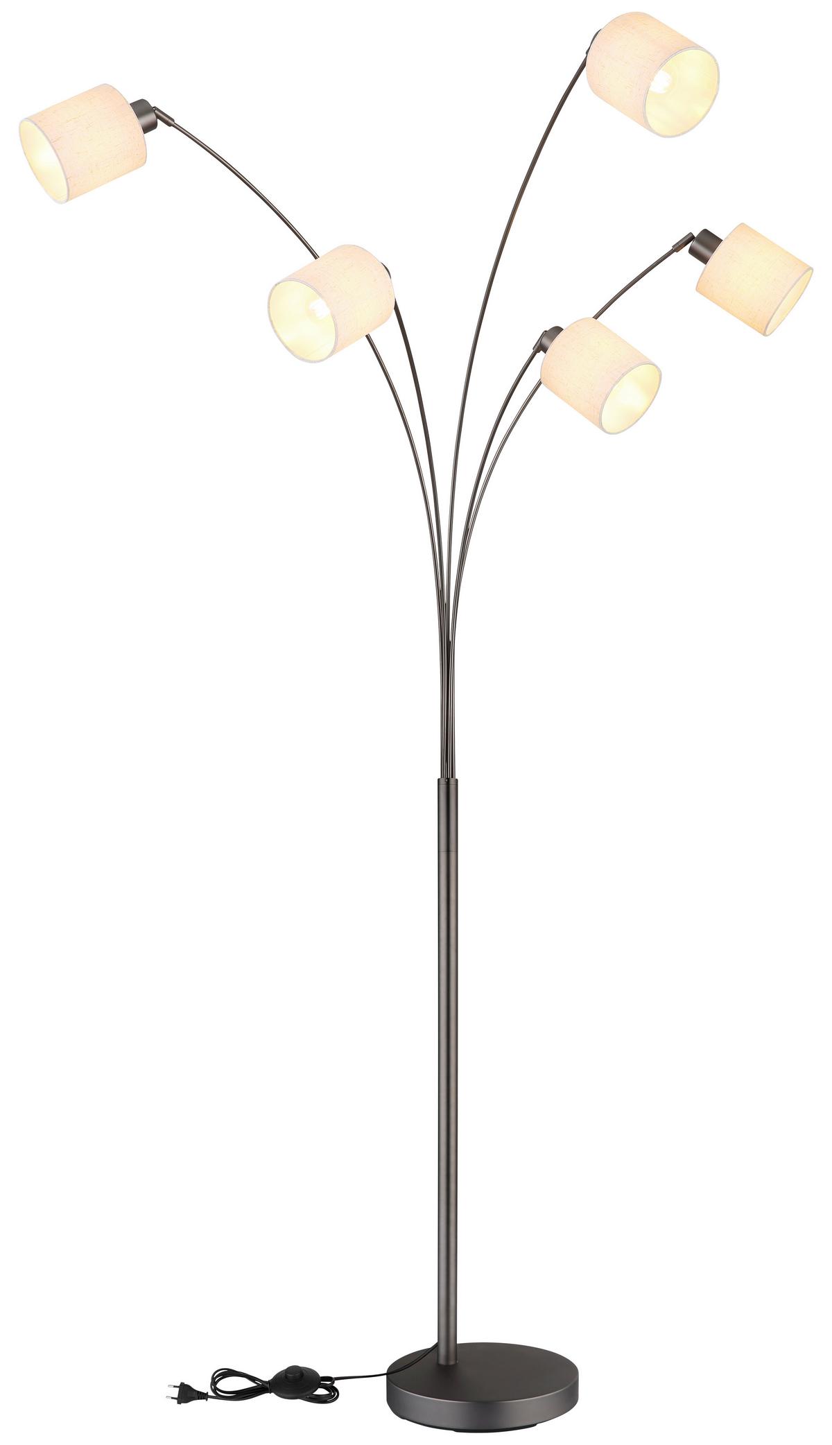 Svjetiljka Podna 43540508  Thea - crni krom/crna, Design, tekstil/metal (90/90/200cm) - Globo