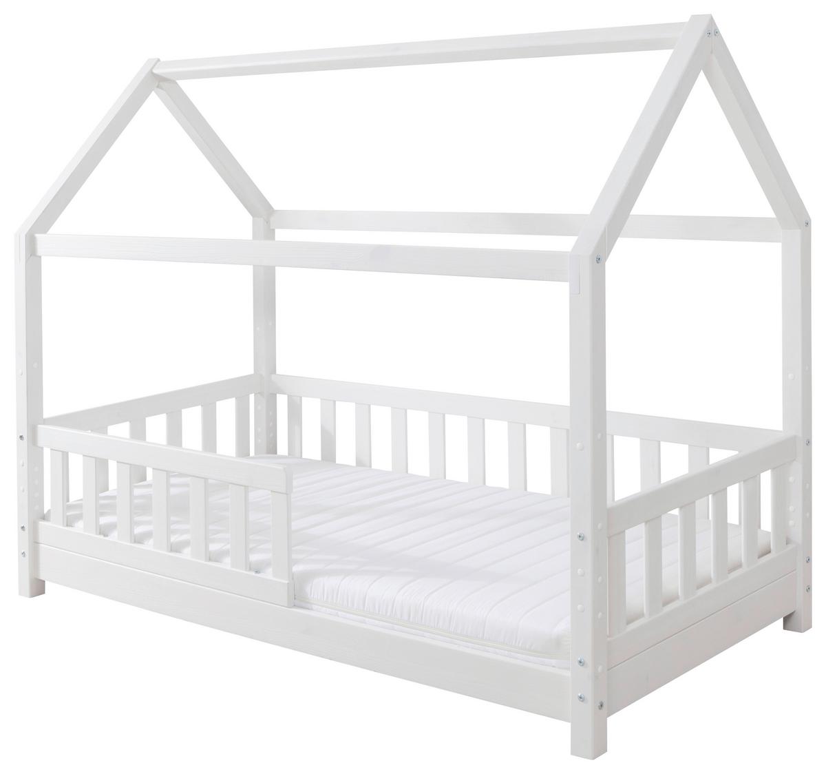 HAUSBETT ca. 80x160 cm Weiß - Naturfarben/Weiß, MODERN, Holz (80/160cm) - MID.YOU