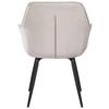 STOL MED ARMSTÖD NOVA - beige/svart, Modern, metall/textil (64/85/62cm) - Mömax
