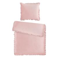 Bettwäsche Rüschen XL Rosa ca. 155x200cm - ROMANTIK / LANDHAUS, Textil (155/220cm) - Modern Living