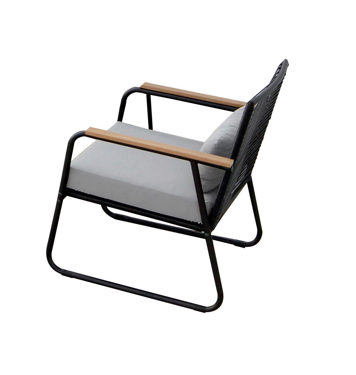 Lounge Garnitura Paxos, 4-Delni Set, Antracit - antracit/svetlo siva, Basics, kovina/steklo (116/77/71cm) - Gardenson
