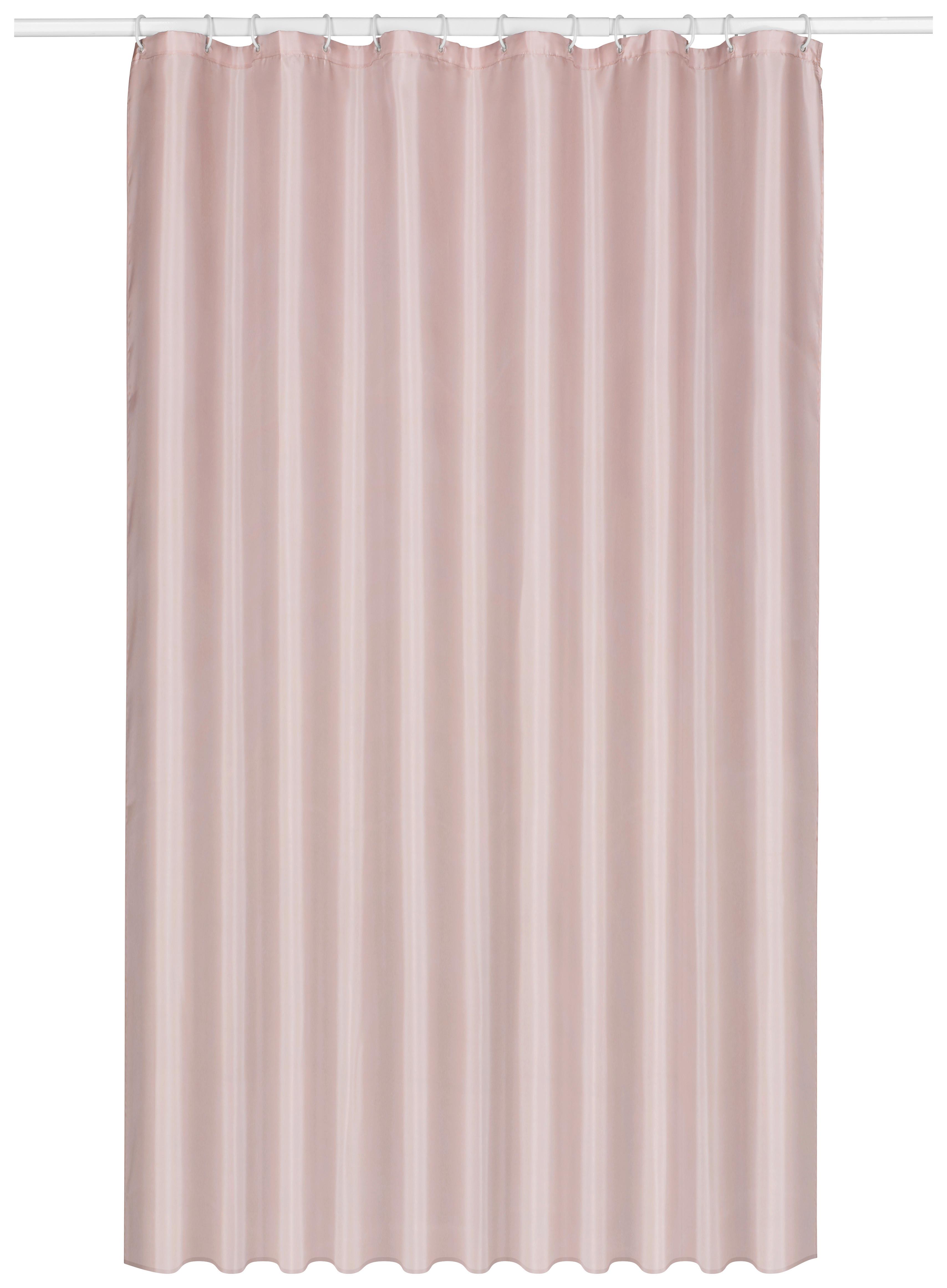 KOPALNIŠKA ZAVESA UNI - roza, tekstil (180/200cm) - Modern Living