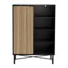 BYRÅ MADRID -EXKLUSIV- - svart/naturfärgad, Modern, metall/trämaterial (80/114/40cm) - Mömax