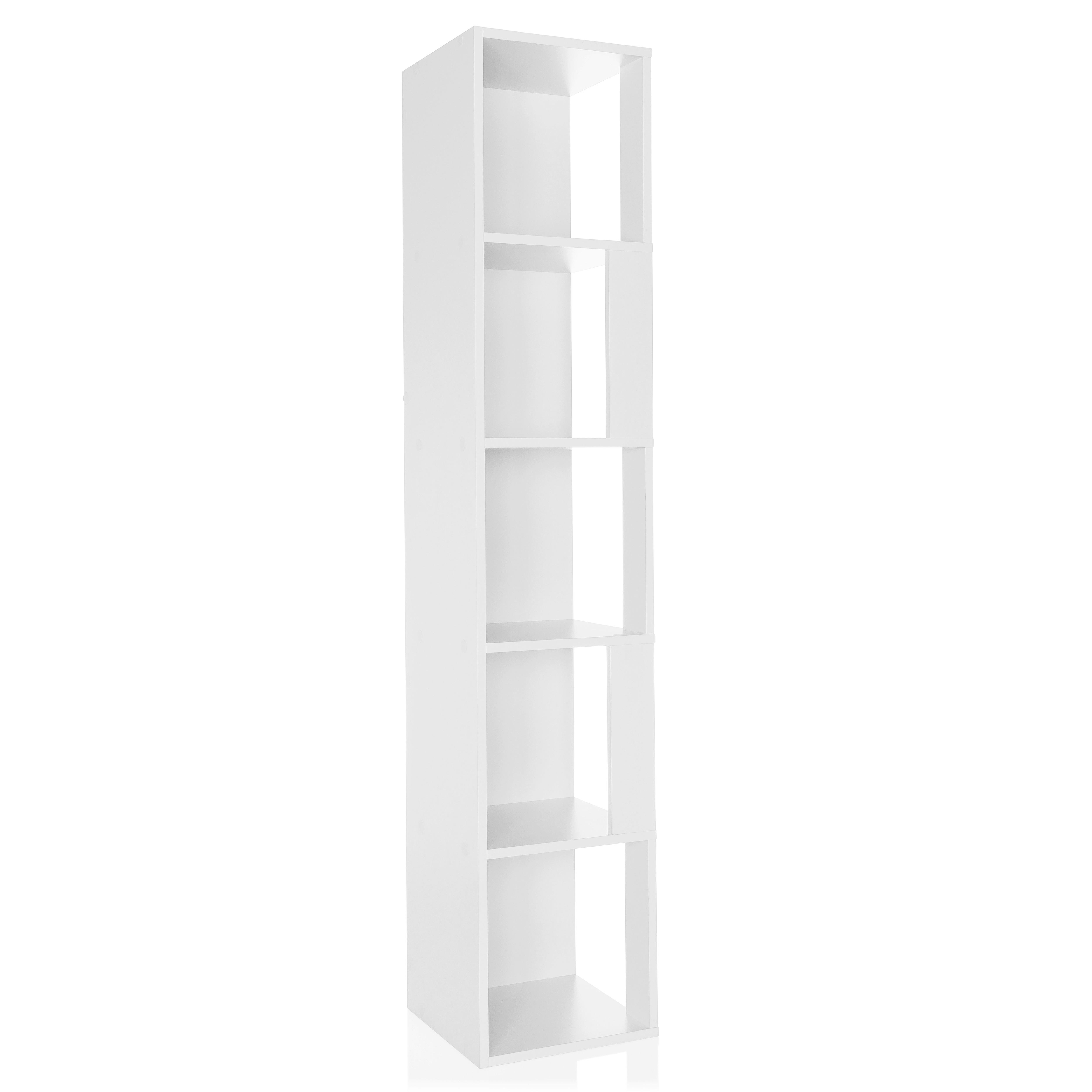 Regal Kalag S, Bela - bela, Moderno, leseni material (31,5/160/31,5cm) - MID.YOU