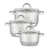 SET DE CASSEROLES ISIK - clair/couleur argent, KONVENTIONELL, verre/métal - Based
