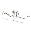 LED-TAKLAMPA LINA - kromfärg/nickelfärgad, Modern, metall/plast (20/80/26,5cm) - Mömax