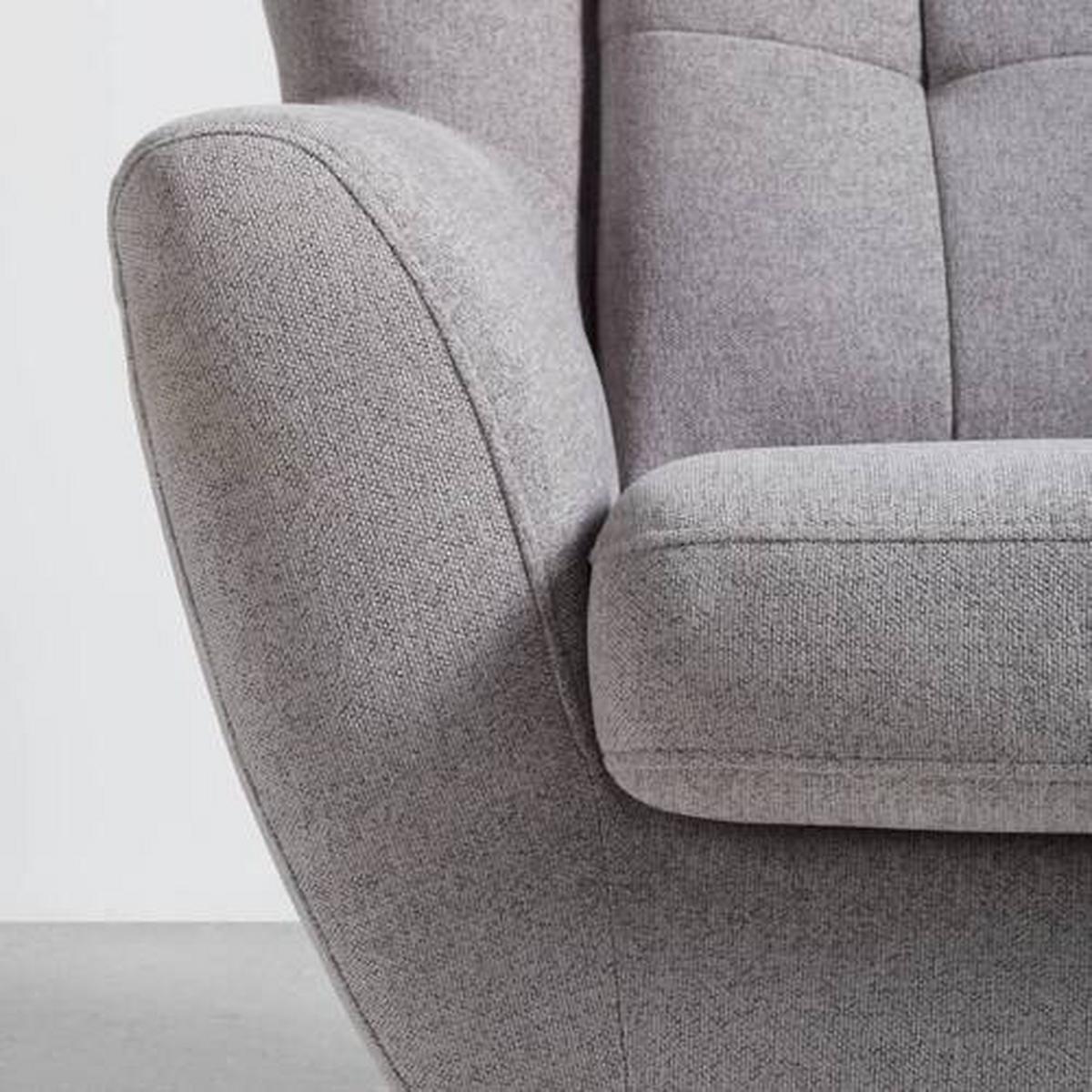 Canapea cu 2 locuri HELSINKI - gri închis/gri, Modern, lemn/textil (140/102/90cm) - Mömax
