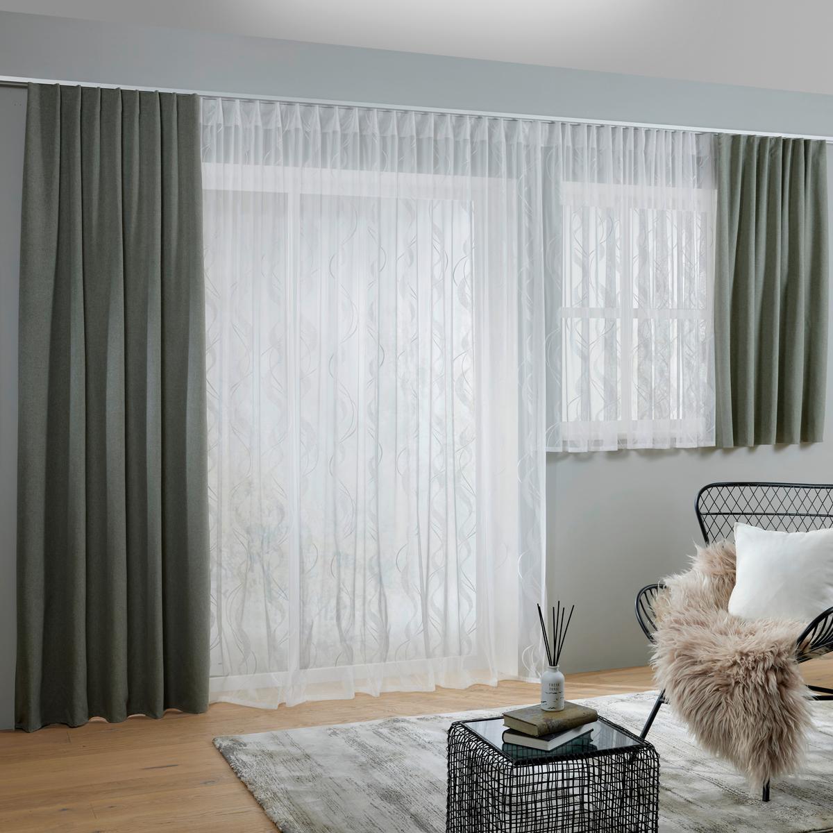 Készfüggöny Ulrich 135/245cm - szürke, textil (135/245cm) - Modern Living