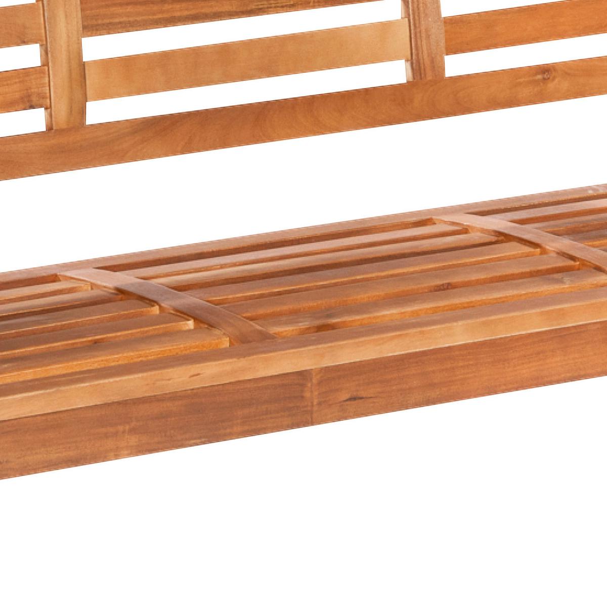 Gartenbank Paraiba aus Akazie Natur - Akaziefarben, ROMANTIK / LANDHAUS, Holz (161/92/62cm) - Gardenson