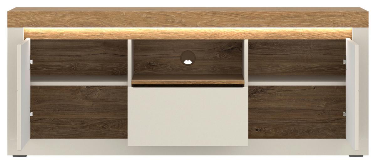 Tv Komoda Naxxar - kašmir/boje hrasta, Trend, drvni materijal/plastika (154,1/62,5/39,6cm) - Modern Living