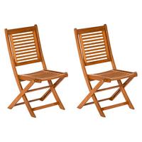 Gartenstuhl-Set Cordoba aus Eukalyptus Naturfarben - Naturfarben, Basics, Holz (49/93/57cm) - Gardenson