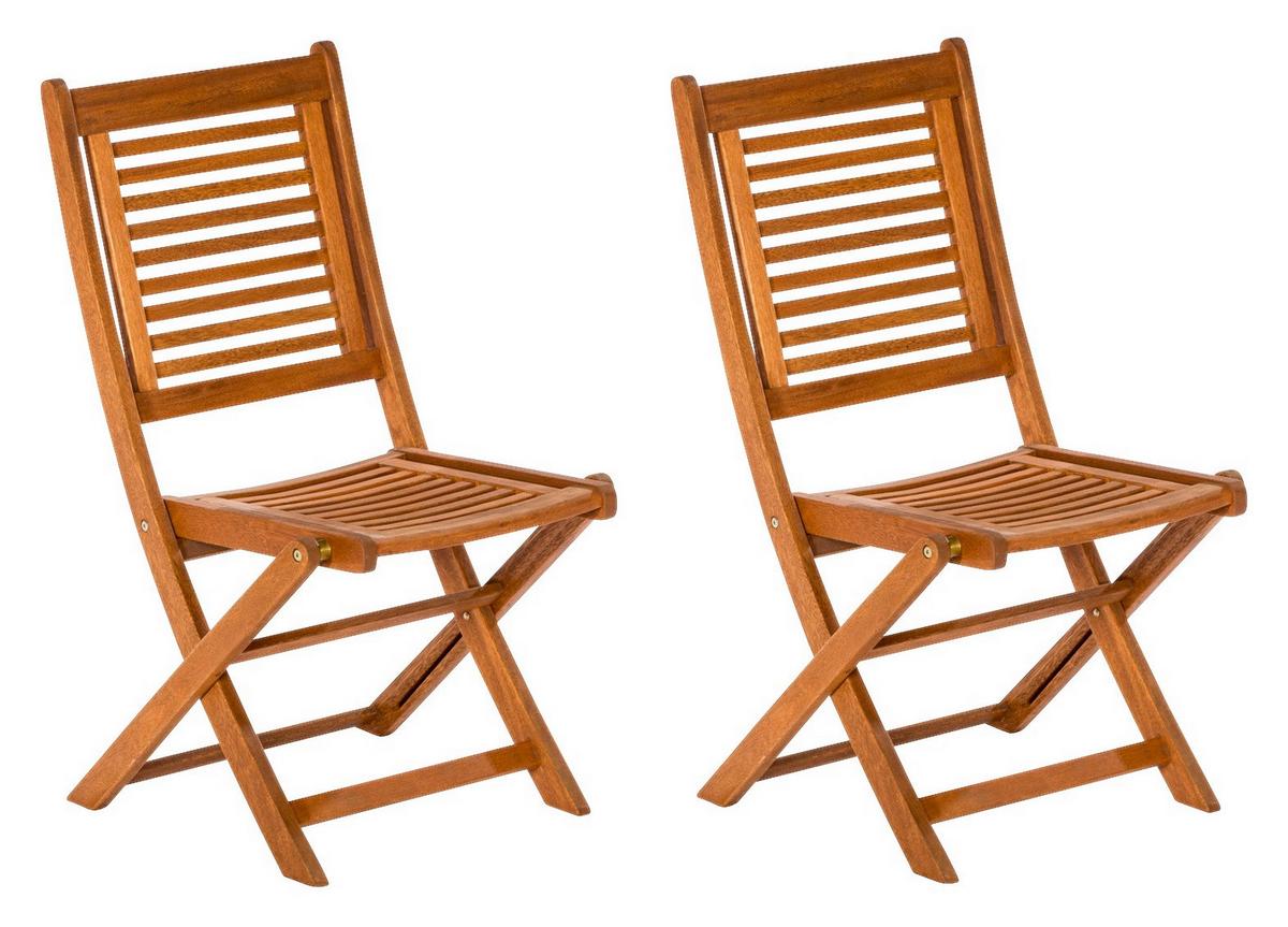 Gartenstuhl-Set Cordoba aus Eukalyptus Naturfarben - Naturfarben, Basics, Holz (49/93/57cm) - Gardenson