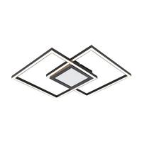 Plafoniera cu LED Vuio - negru, Modern, plastic/metal (59/42/4,5cm) - Mömax