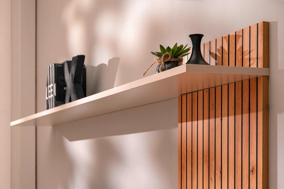 Ansamblu mobilier camera de zi SOLO - cașmir/stejar Artisan, Modern, material pe bază de lemn (180/130/40cm) - Bessagi