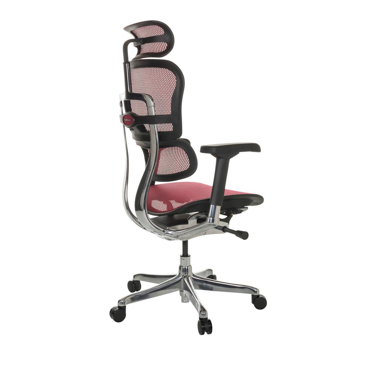 Pisarniški Stol Ergohuman I, Rdeča - rdeča/srebrne barve, Basics, kovina/umetna masa (69/119-144/65cm) - MID.YOU