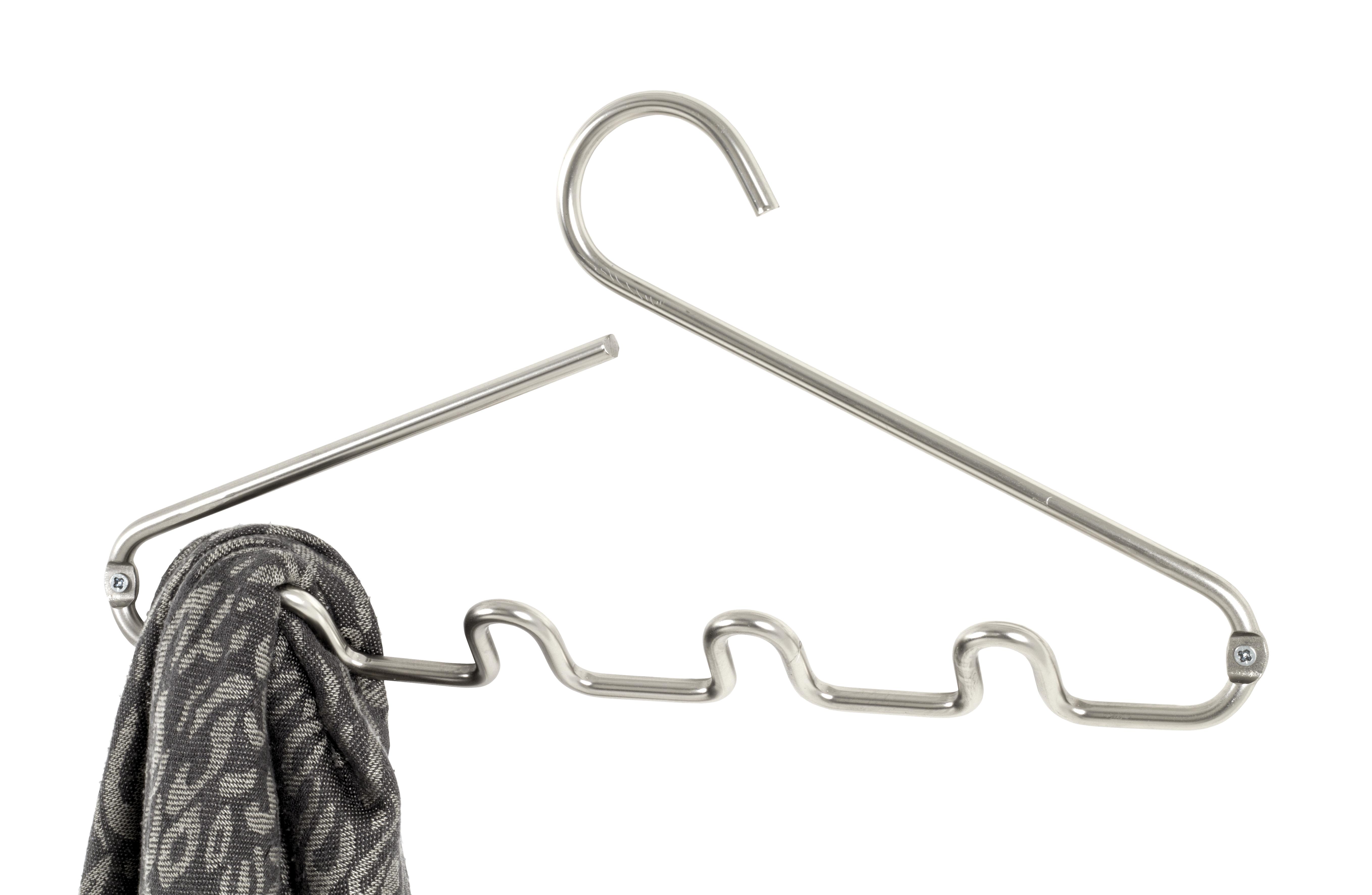 Cuier perete cu cârlige Bügel - culoare inox, Modern, metal (39/18/4cm) - Modern Living