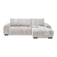 Wohnlandschaft Bolonia Beige - Schwarz Hochglanz/Beige, MODERN, Textil/Metall (273/93/166cm) - Mömax