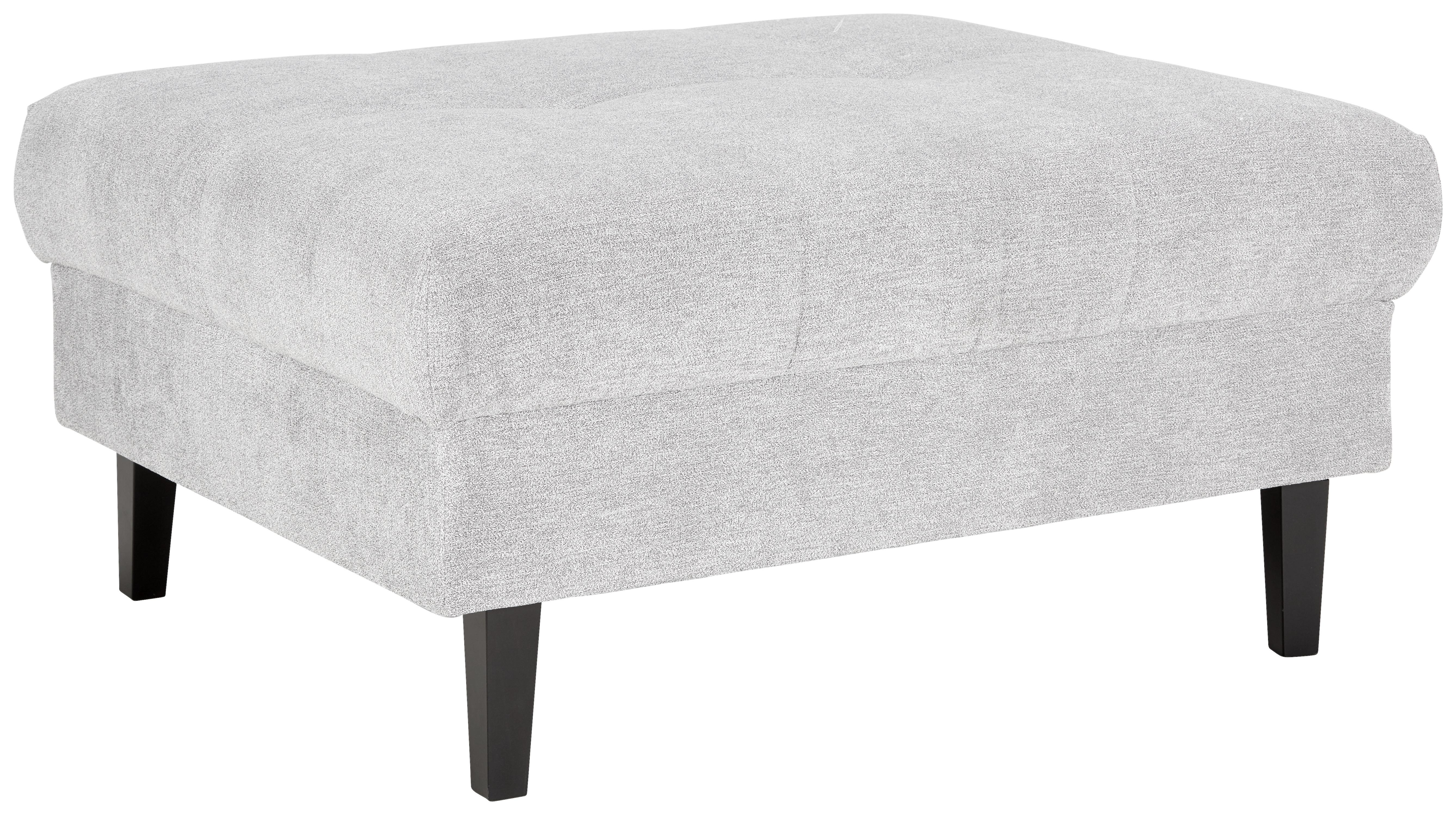 Hocker in Grau - Schwarz/Grau, KONVENTIONELL, Holz/Textil (93/46/75cm) - Based