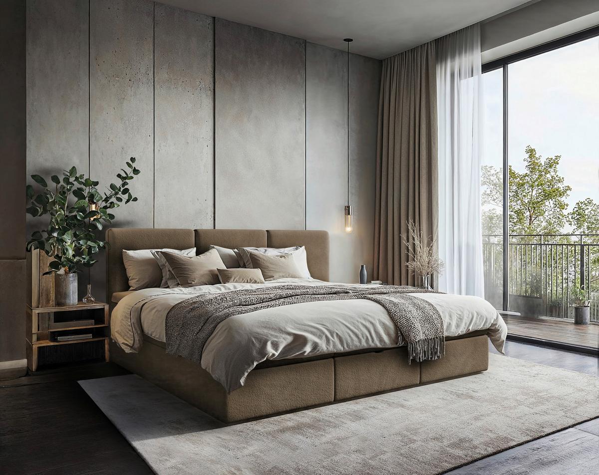 Familienbett Domino Combo II Braun ca. 240x200cm - Schwarz/Braun, MODERN, Holz/Holzwerkstoff (240/200cm) - MID.YOU