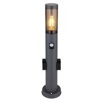 Außenleuchte Boston in Grau/Anthrazit max. 15 Watt - Anthrazit/Grau, Design, Kunststoff/Metall (12,7/60cm) - Globo