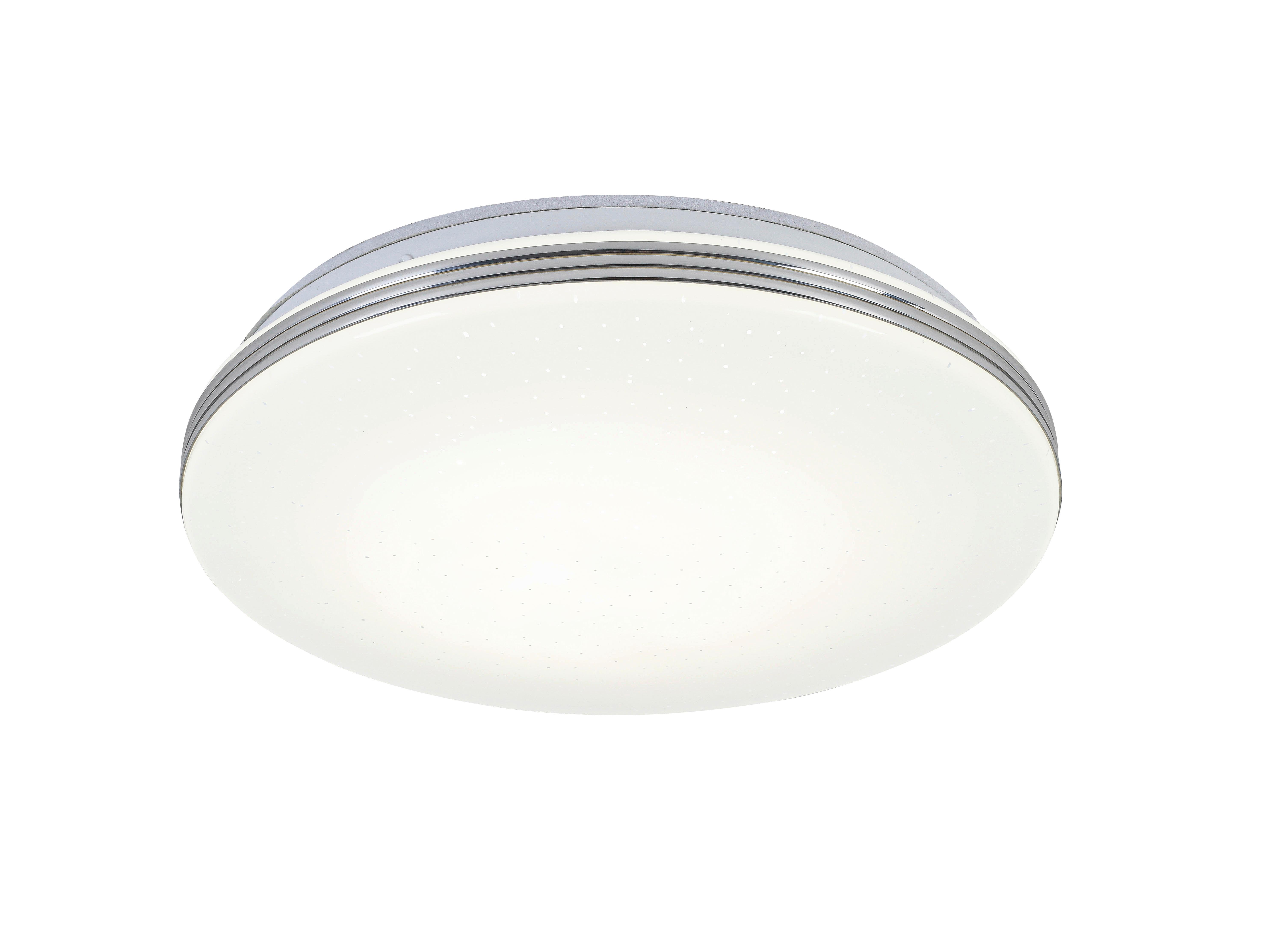 LED-Deckenleuchte Cei Weiß/Chromfarben max.18,5Watt - Chromfarben/Weiß, MODERN, Kunststoff/Metall (29/6cm) - Mömax
