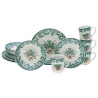 Kombiservice Weihnachten Grün, 16-teilig - Grün, Basics, Keramik - Creatable